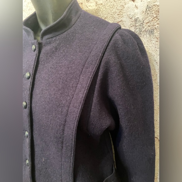 Geiger Navy Boiled Wool Sweater Jacket - Picture 2 of 9